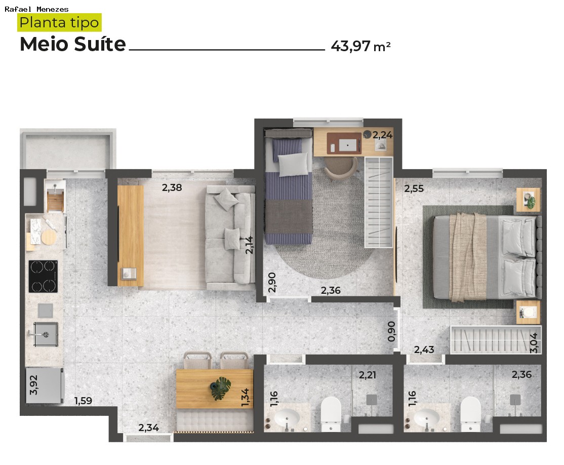 Apartamento, 2 quartos, 39 m² - Foto 21