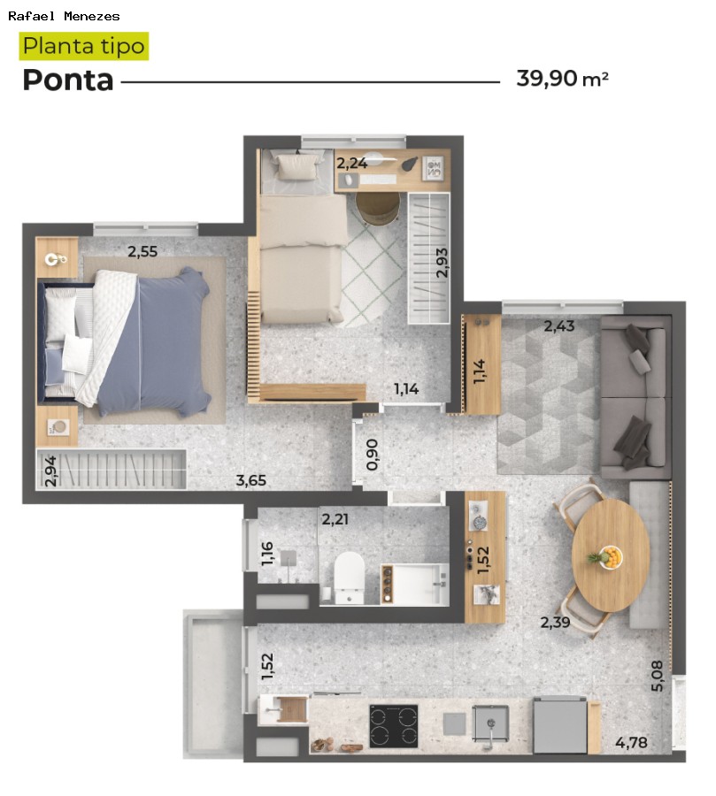 Apartamento, 2 quartos, 39 m² - Foto 23