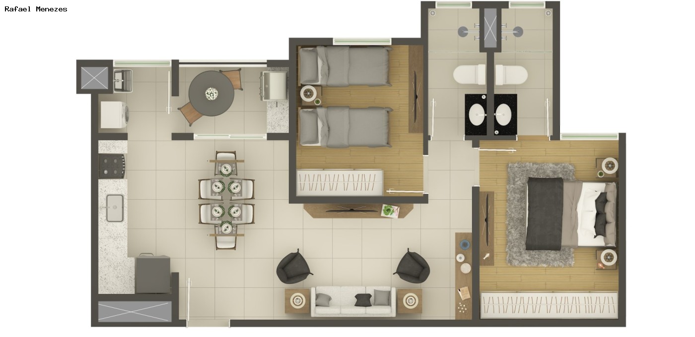 Apartamento, 2 quartos, 60 m² - Foto 2